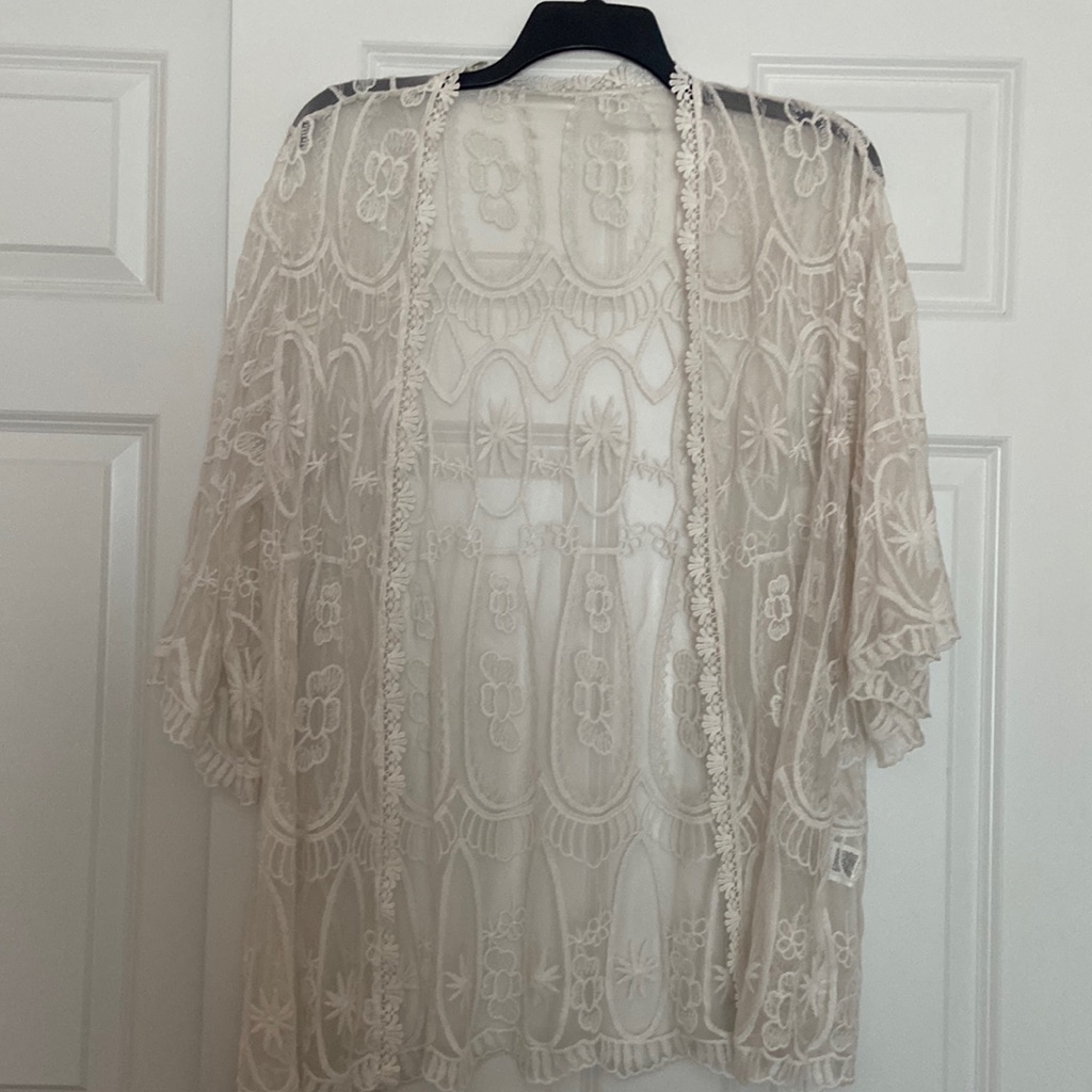 White Mesh Kimono